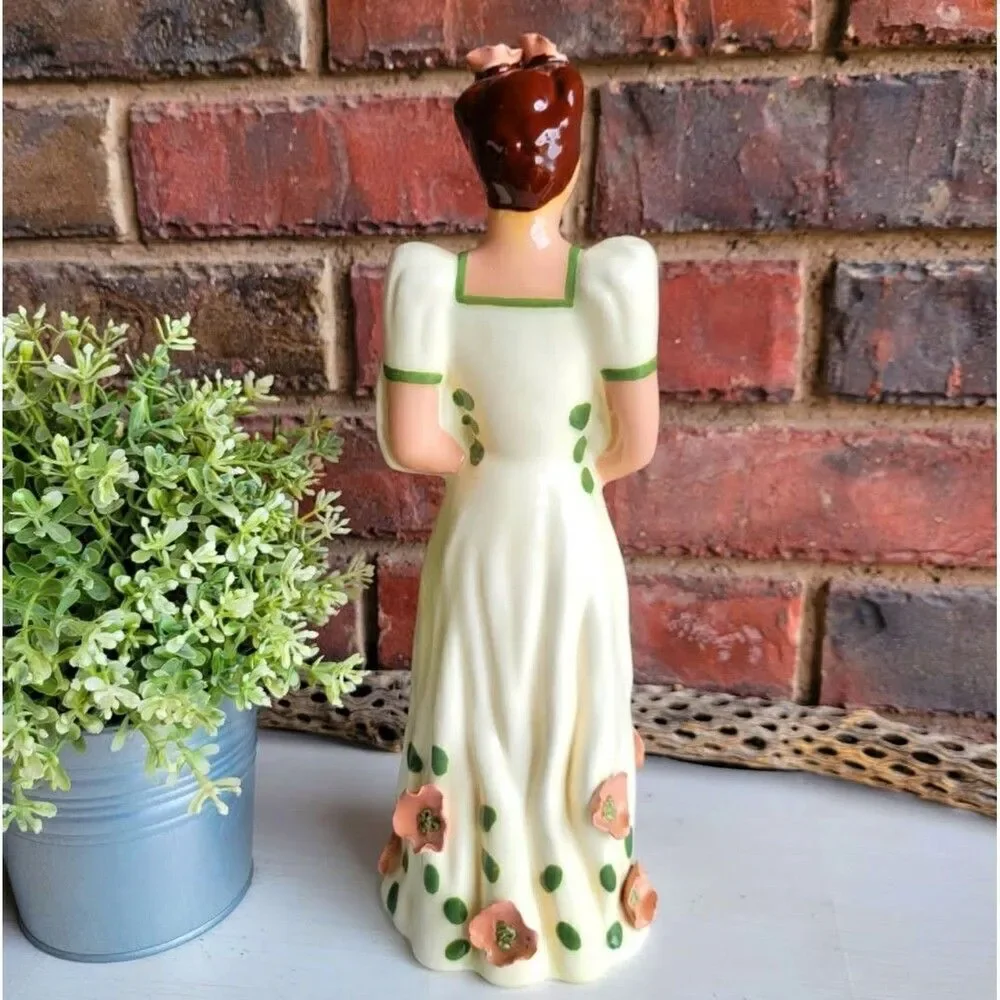 Vintage Beautiful & Rare Tall California Pottery Elegant Lady Bouquet Vase